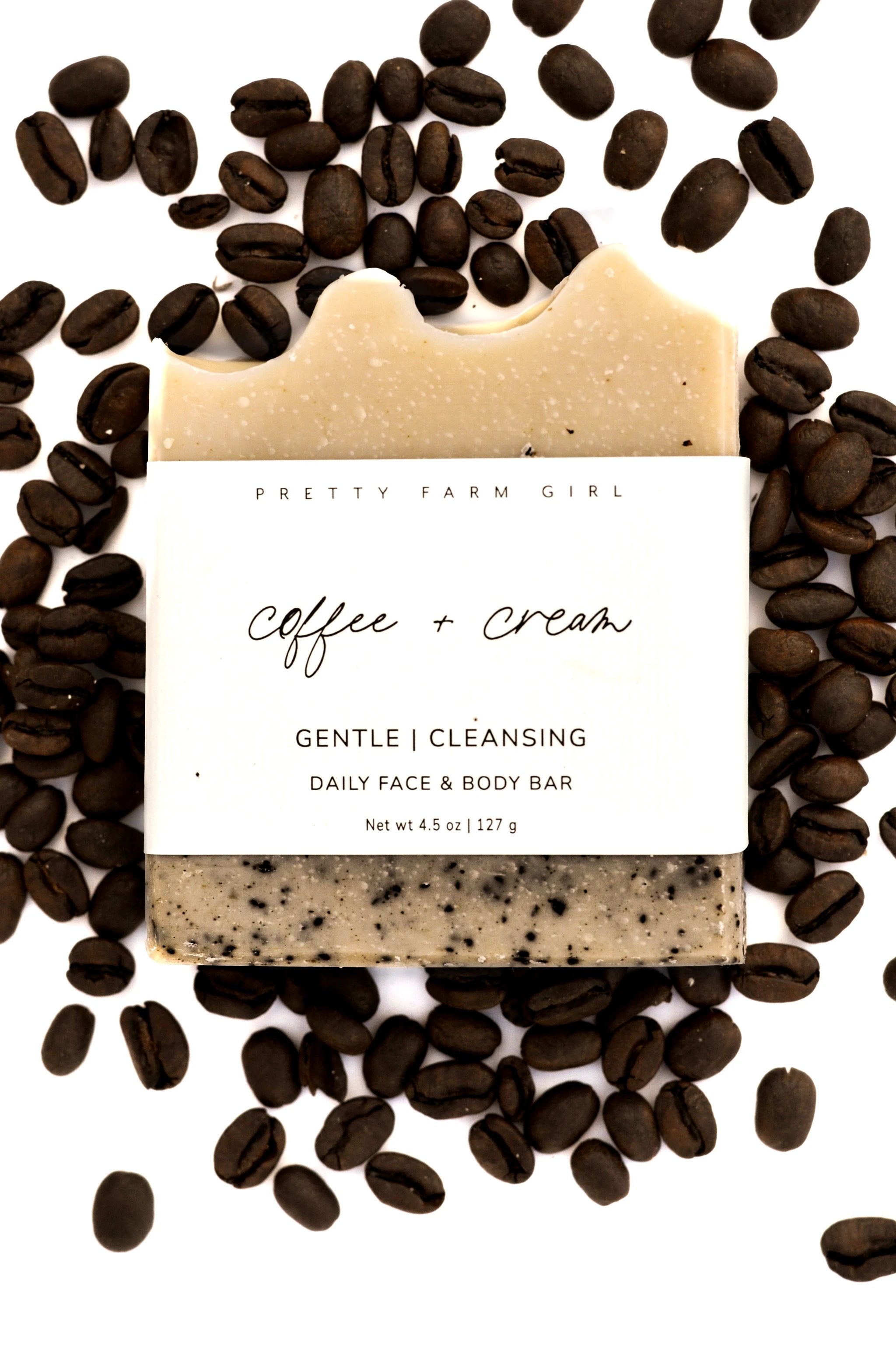 Coffee + Cream Handmade Tallow and Goat Milk Soap Bar by Pretty farm girl