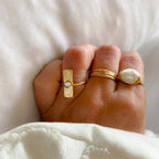 Coin Freshwater Pearl Ring by Jennifer Engel Designs