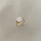 Coin Freshwater Pearl Ring by Jennifer Engel Designs