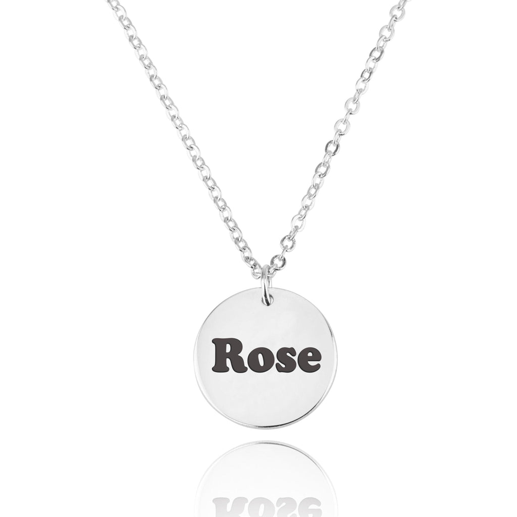 Coin Necklace With Engraving La Vie Bien Coin Necklace With Engraving