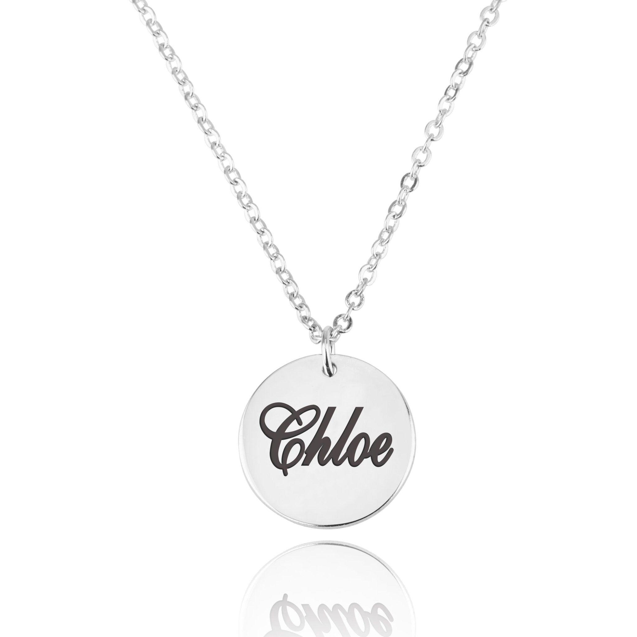 Coin Necklace With Engraving La Vie Bien Coin Necklace With Engraving