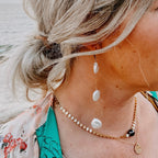 Coin Pearl Earrings by Derive Jewelry