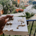 Coin Pearl Earrings by Derive Jewelry