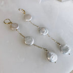 Coin Pearl Earrings by Derive Jewelry