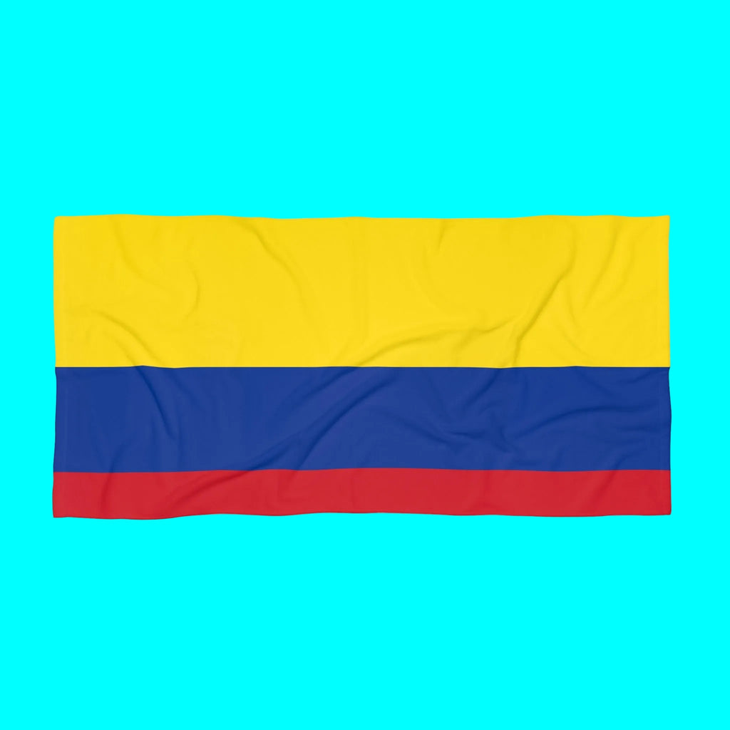 COLOMBIA Flag Beach Towel | Quality & Long Lasting - 2 Sizes | Colombian Pride | Gift for Colombianos Home Decor La Vie Bien COLOMBIA Flag Beach Towel | Quality & Long Lasting - 2 Sizes | Colombian Pride | Gift for Colombianos