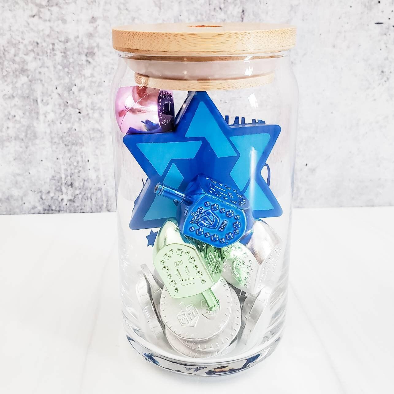 Color Changing Get Lit Hanukkah Glass Can Cup