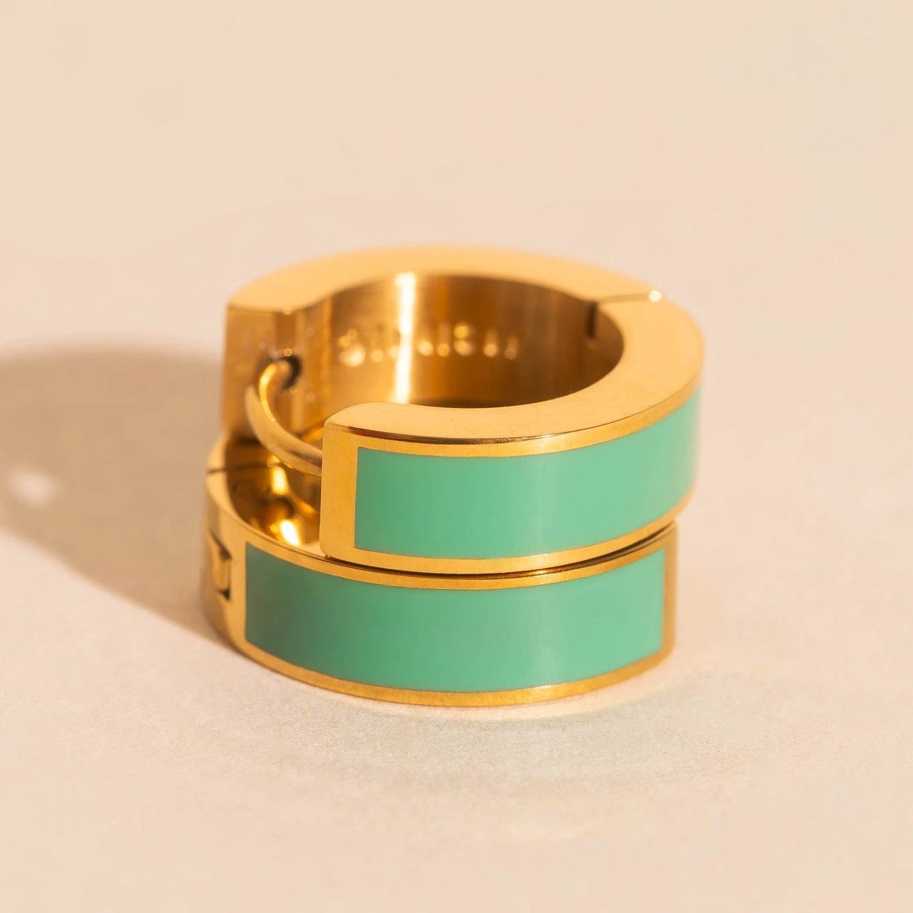 Color Chunky Huggie Hoop Earrings by Oh Clementine