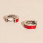 Color Chunky Huggie Hoop Earrings by Oh Clementine