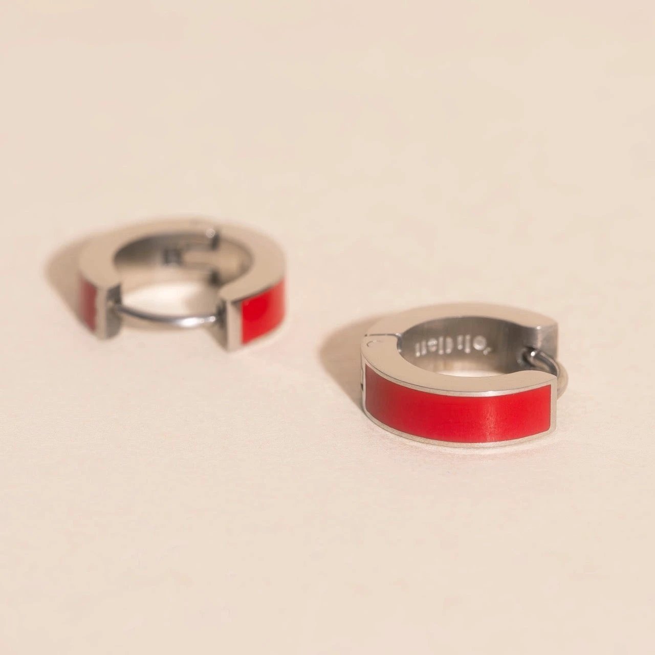 Color Chunky Huggie Hoop Earrings by Oh Clementine