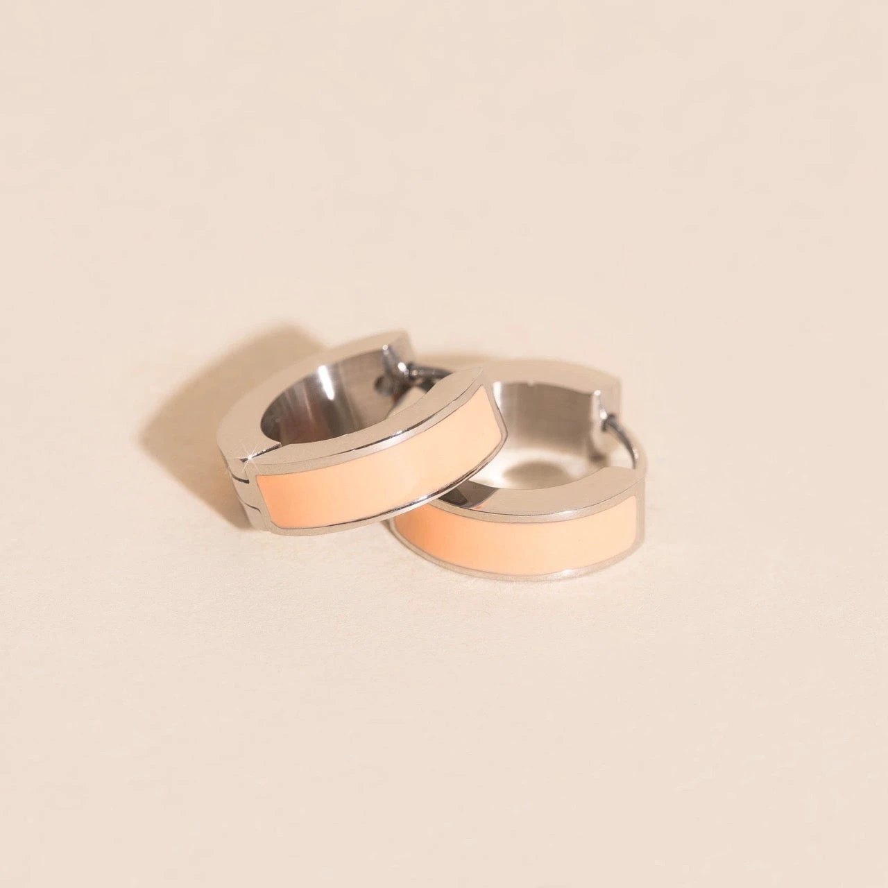 Color Chunky Huggie Hoop Earrings by Oh Clementine