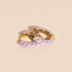Color Chunky Rounded Huggie Hoop Earrings by Oh Clementine