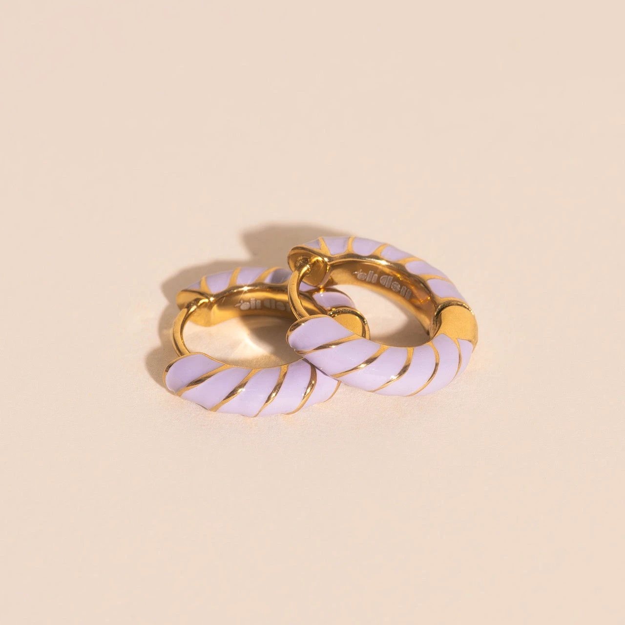 Color Chunky Rounded Huggie Hoop Earrings by Oh Clementine