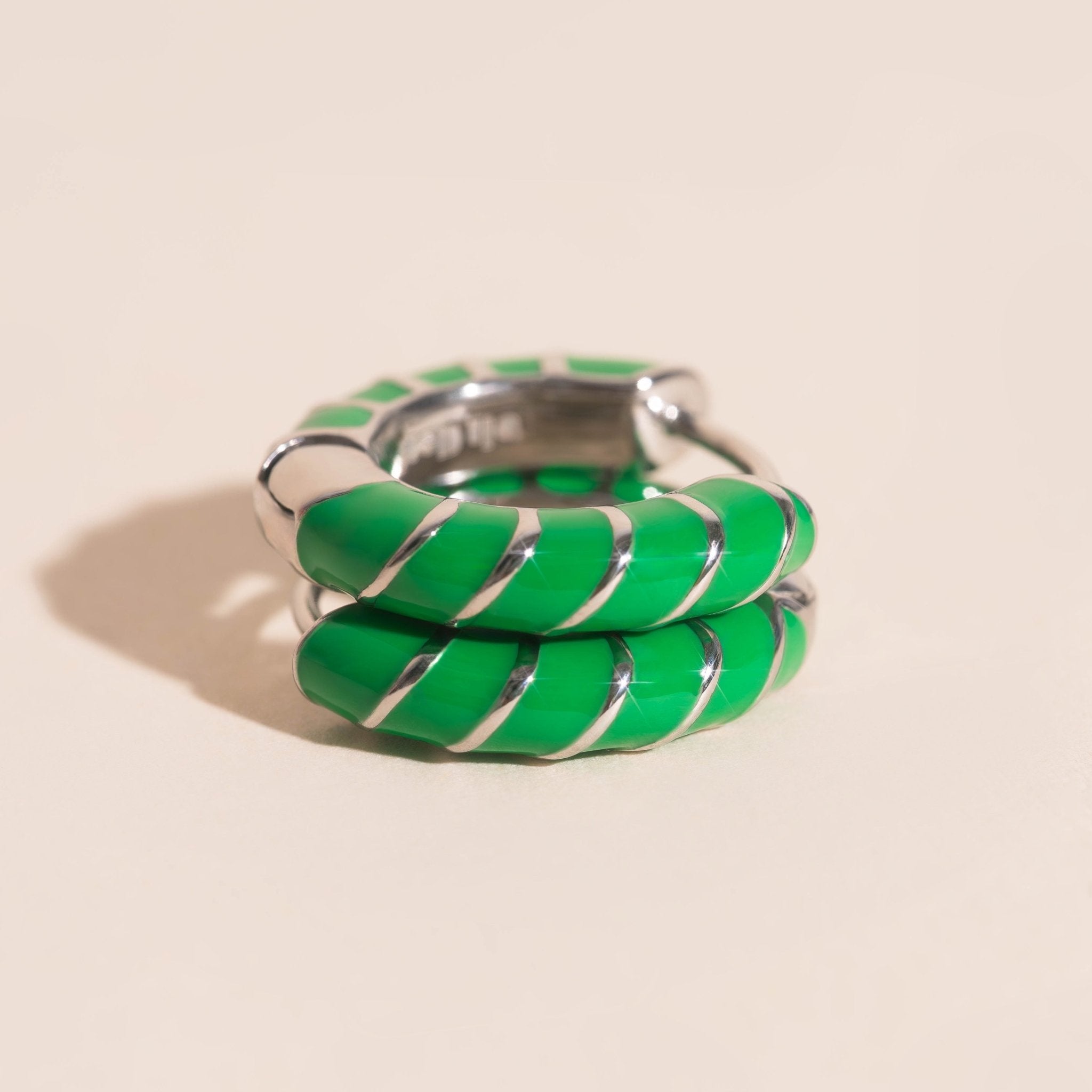 Color Chunky Rounded Huggie Hoop Earrings Earrings La Vie Bien Color Chunky Rounded Huggie Hoop Earrings