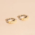Color Chunky Rounded Huggie Hoop Earrings Earrings La Vie Bien Color Chunky Rounded Huggie Hoop Earrings