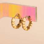 Color Chunky Rounded Huggie Hoop Earrings Earrings La Vie Bien Color Chunky Rounded Huggie Hoop Earrings