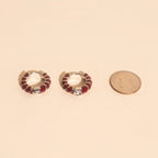 Color Chunky Rounded Huggie Hoop Earrings Earrings La Vie Bien Color Chunky Rounded Huggie Hoop Earrings