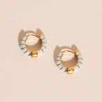 Color Chunky Rounded Huggie Hoop Earrings Earrings La Vie Bien Color Chunky Rounded Huggie Hoop Earrings