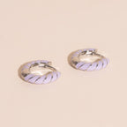 Color Chunky Rounded Huggie Hoop Earrings Earrings La Vie Bien Color Chunky Rounded Huggie Hoop Earrings