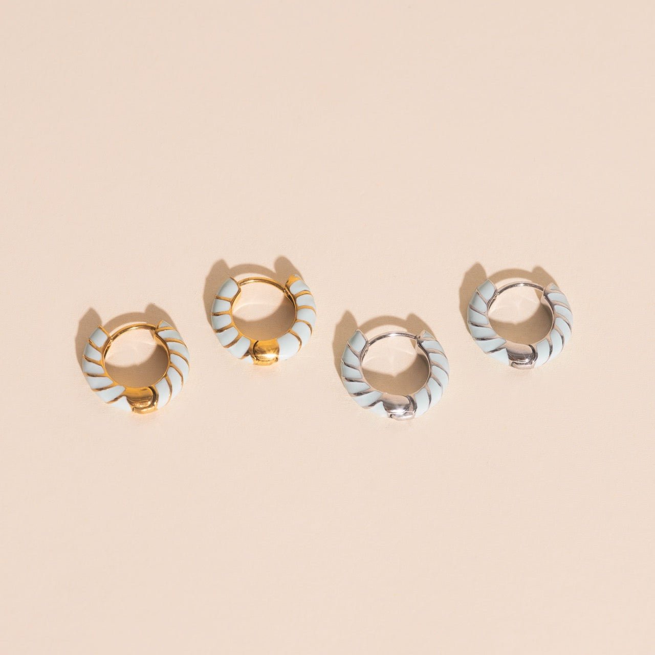 Color Chunky Rounded Huggie Hoop Earrings Earrings La Vie Bien Color Chunky Rounded Huggie Hoop Earrings