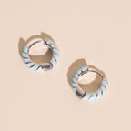 Color Chunky Rounded Huggie Hoop Earrings Earrings La Vie Bien Color Chunky Rounded Huggie Hoop Earrings