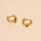 Color Chunky Rounded Huggie Hoop Earrings Earrings La Vie Bien Color Chunky Rounded Huggie Hoop Earrings