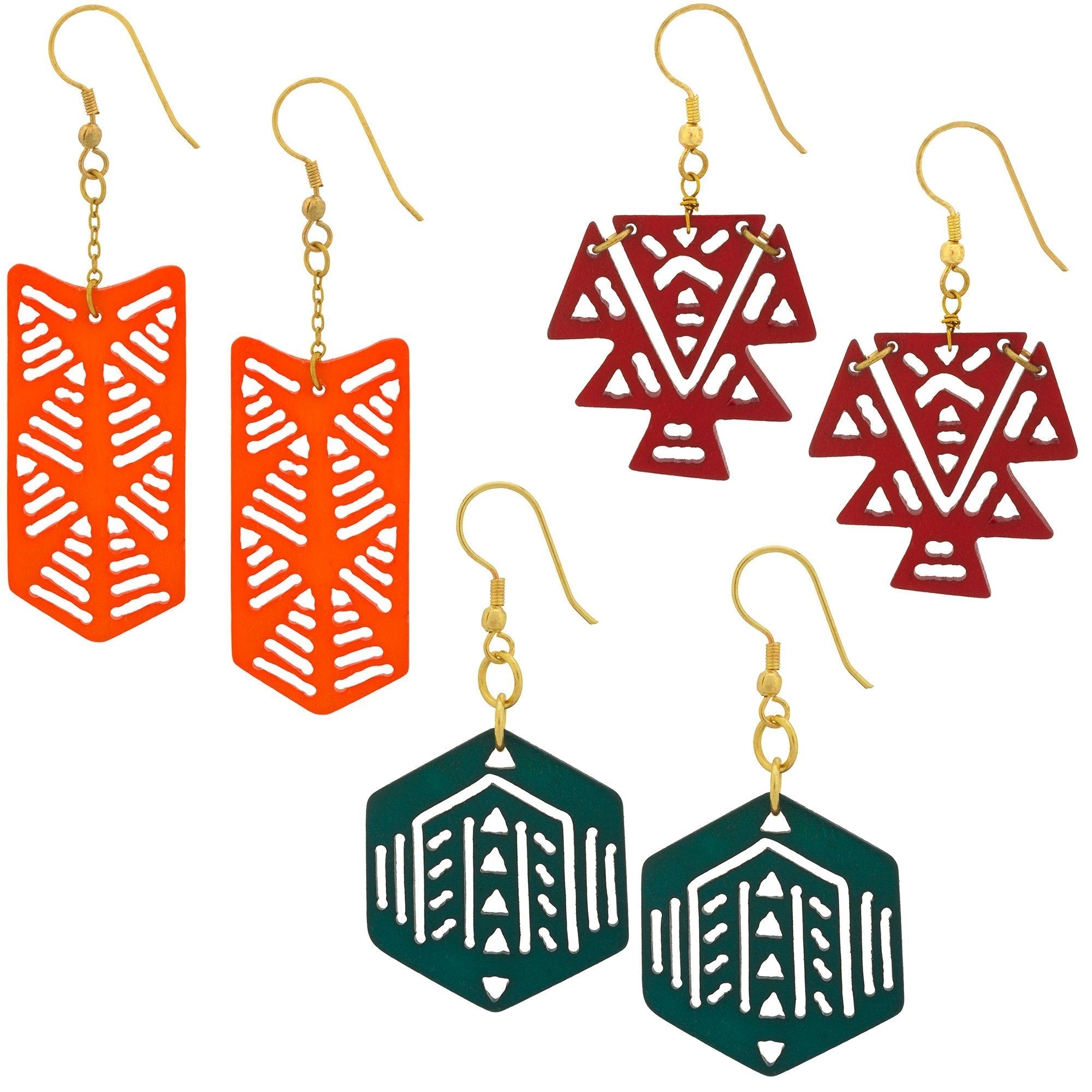 Color Cutout Earrings Earrings - Fashion La Vie Bien Color Cutout Earrings