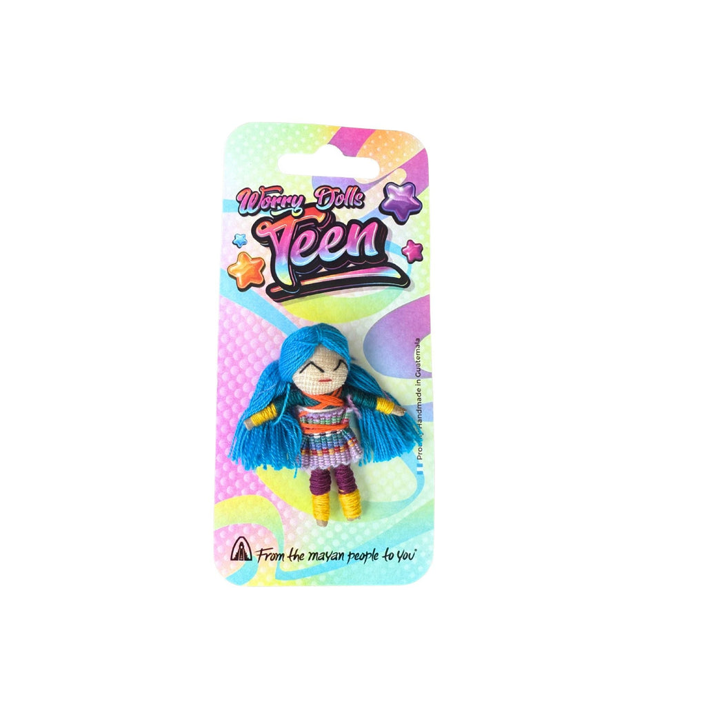 Color Pop Teen Guatemalan Worry Dolls Set of 24 with Stand La Vie Bien Color Pop Teen Guatemalan Worry Dolls Set of 24 with Stand