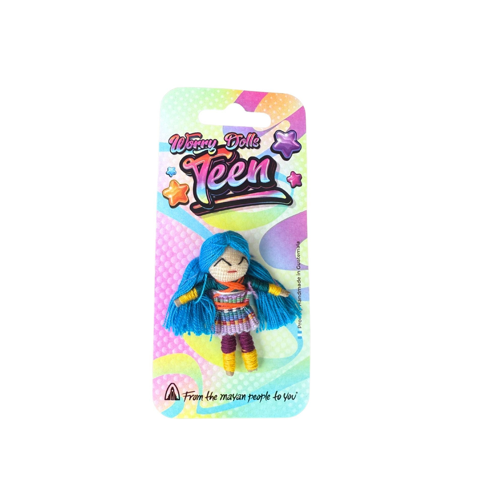 Color Pop Teen Guatemalan Worry Dolls Set of 24 with Stand La Vie Bien Color Pop Teen Guatemalan Worry Dolls Set of 24 with Stand