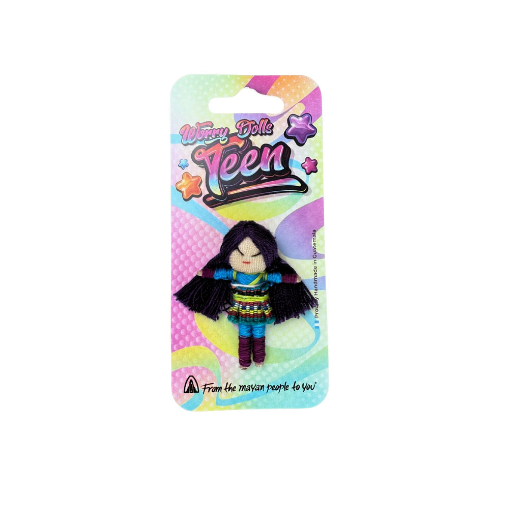 Color Pop Teen Guatemalan Worry Dolls Set of 24 with Stand La Vie Bien Color Pop Teen Guatemalan Worry Dolls Set of 24 with Stand