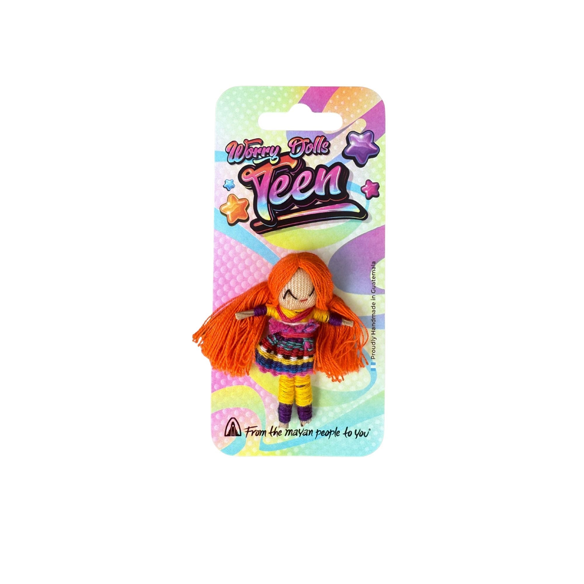 Color Pop Teen Guatemalan Worry Dolls Set of 24 with Stand La Vie Bien Color Pop Teen Guatemalan Worry Dolls Set of 24 with Stand