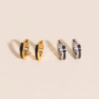 Color Tiny Huggie Hoop Earrings by Oh Clementine