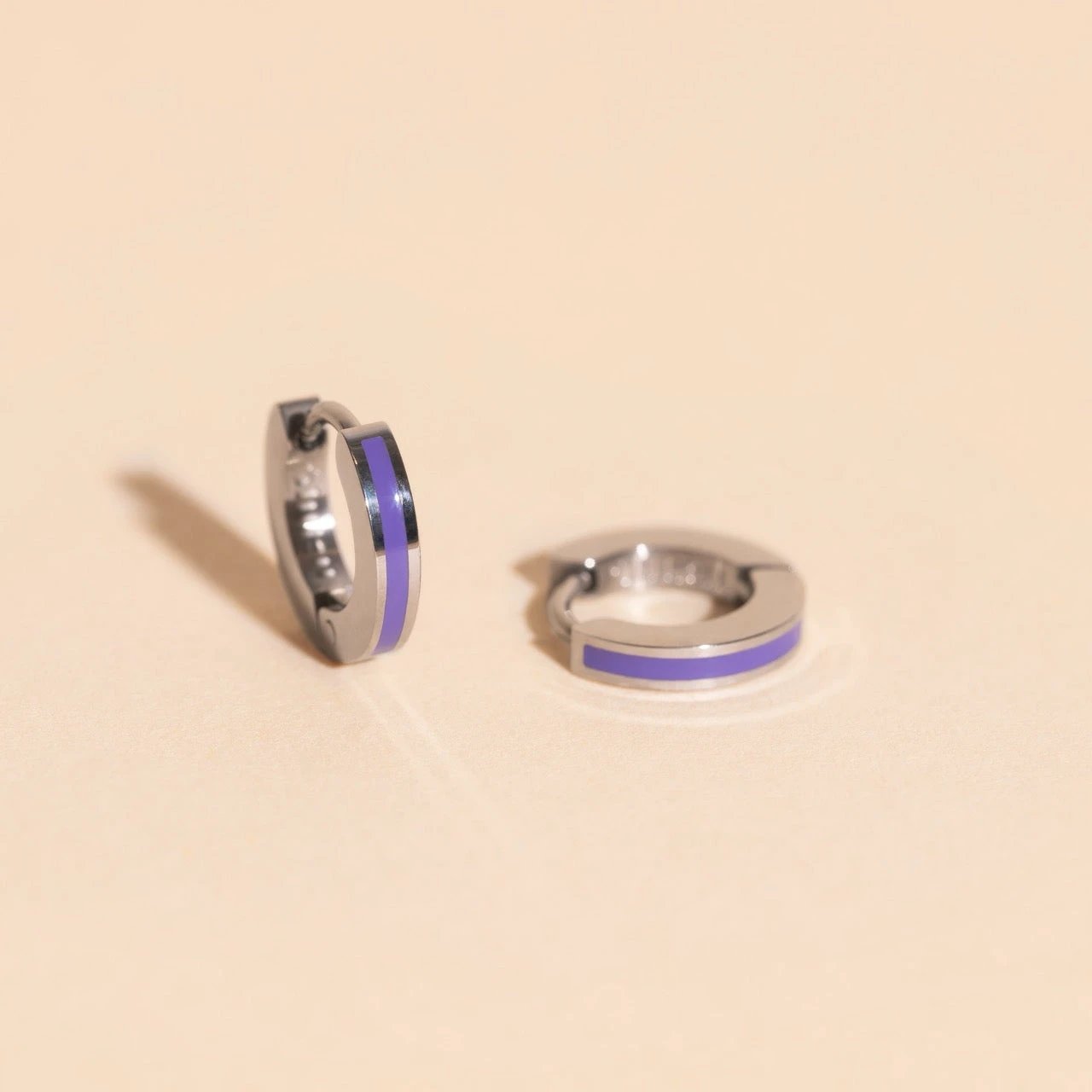 Color Tiny Huggie Hoop Earrings by Oh Clementine