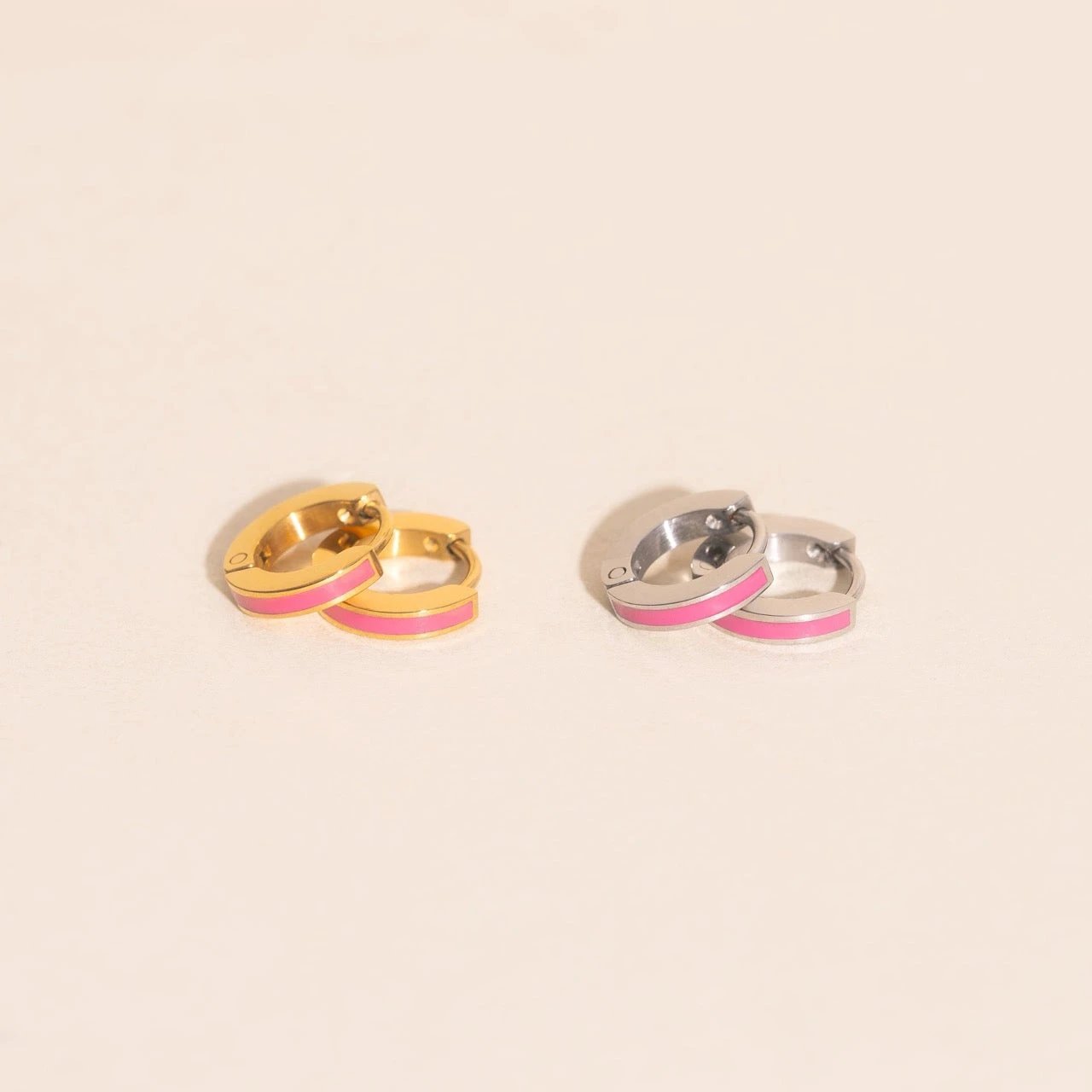 Color Tiny Huggie Hoop Earrings by Oh Clementine