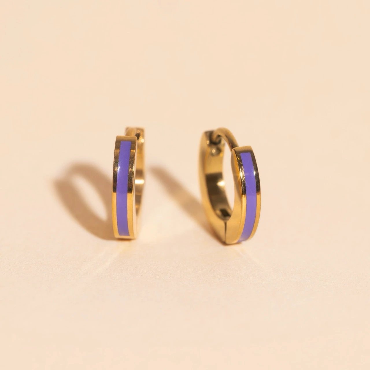 Color Tiny Huggie Hoop Earrings by Oh Clementine