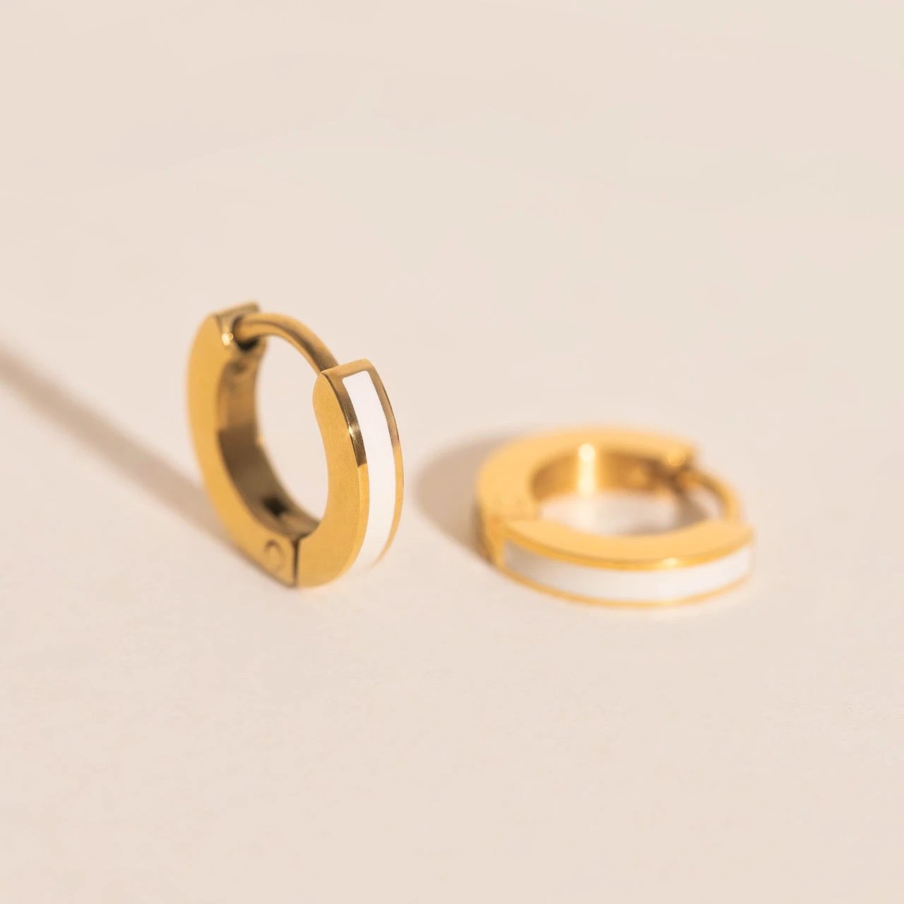 Color Tiny Huggie Hoop Earrings by Oh Clementine