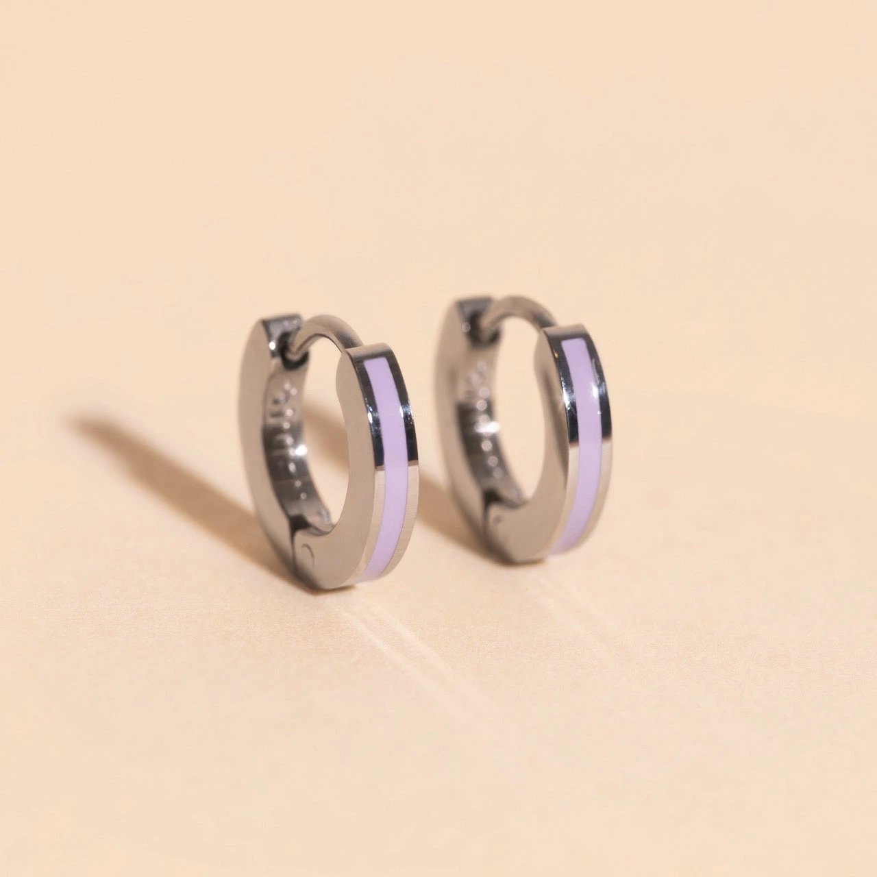 Color Tiny Huggie Hoop Earrings by Oh Clementine