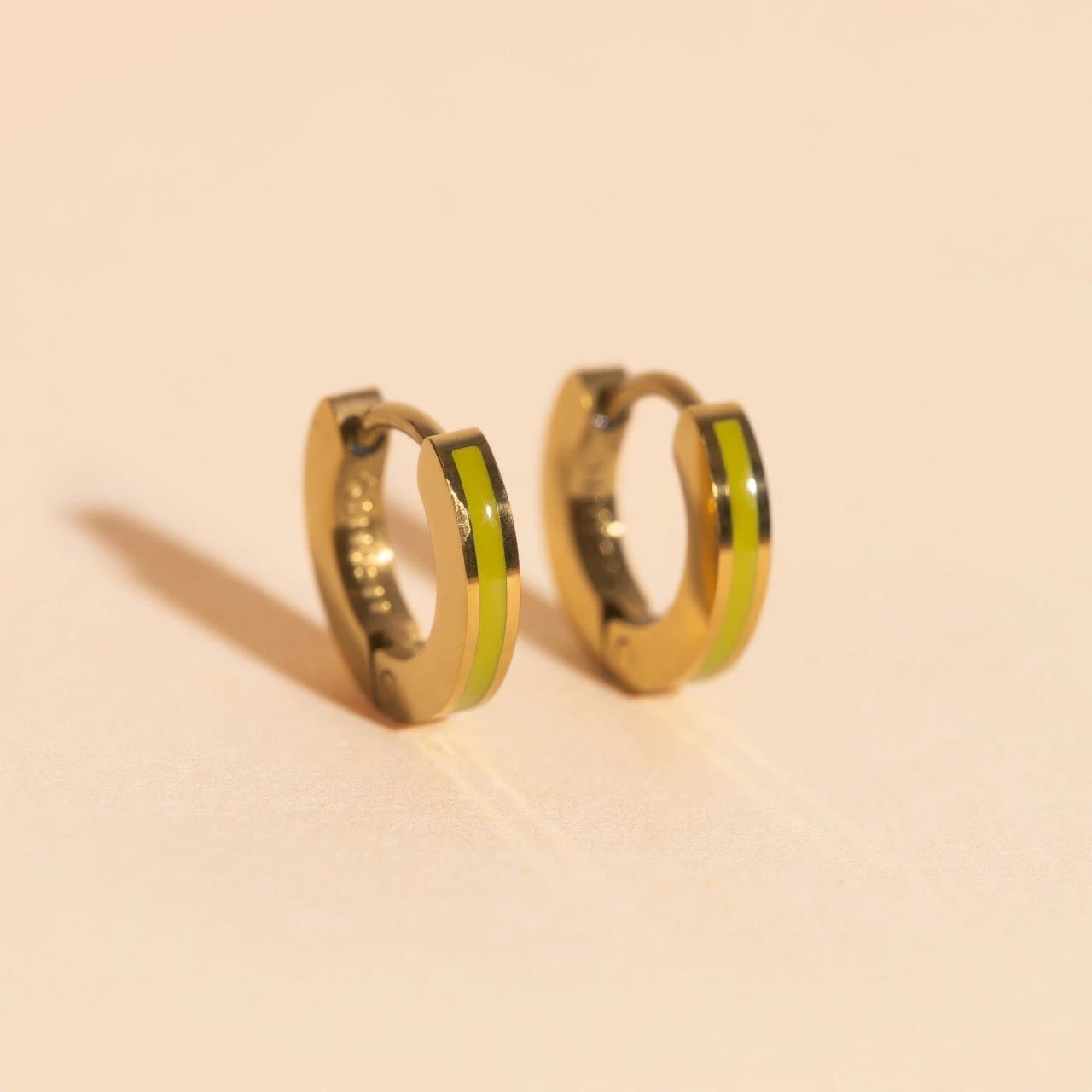 Color Tiny Huggie Hoop Earrings by Oh Clementine