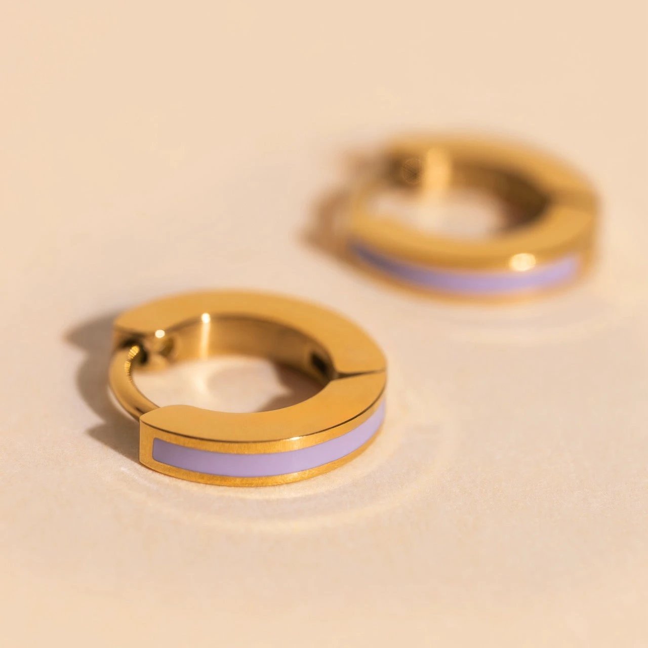 Color Tiny Huggie Hoop Earrings by Oh Clementine
