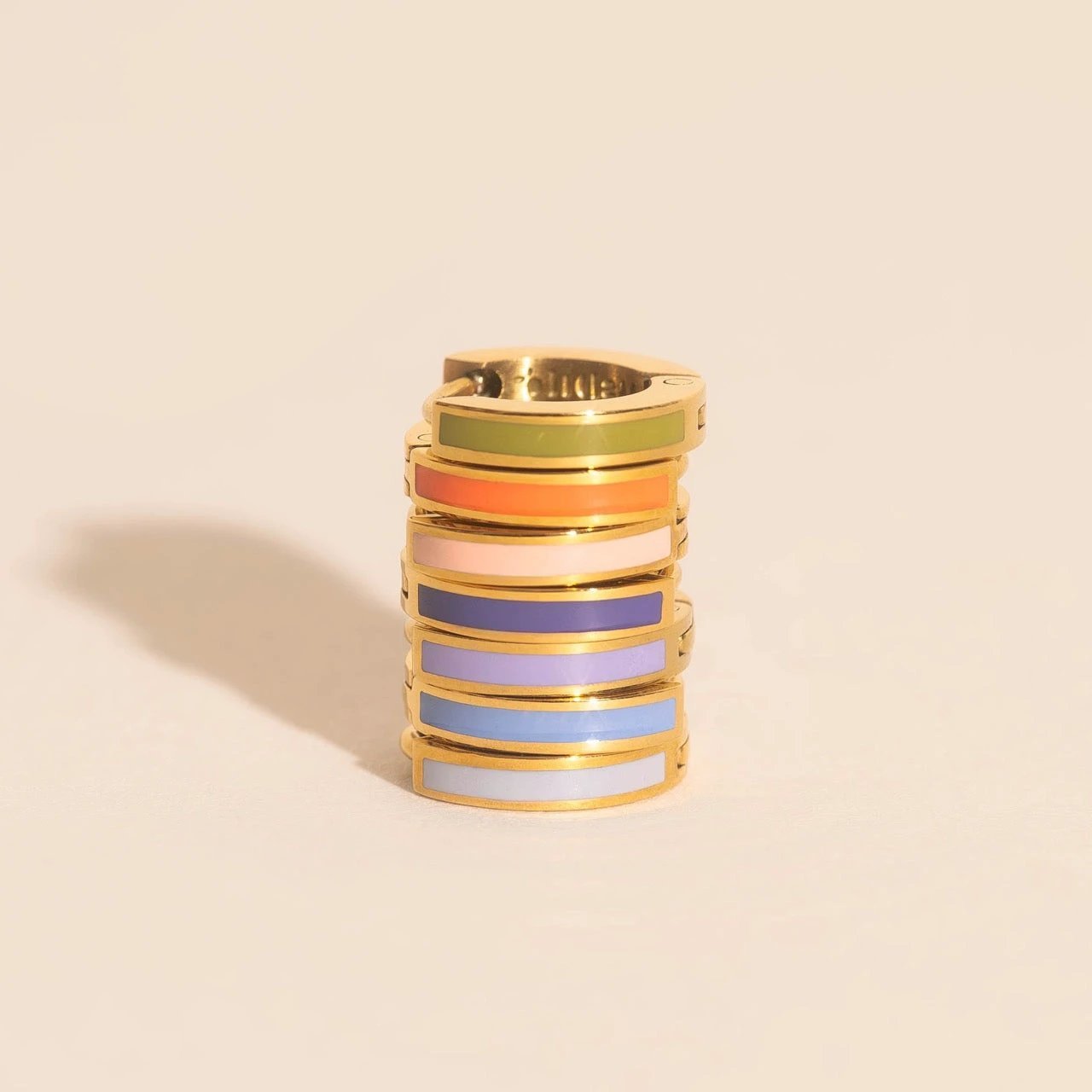 Color Tiny Huggie Hoop Earrings by Oh Clementine