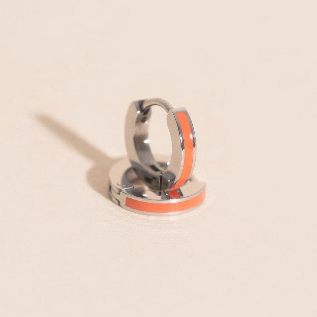 Color Tiny Huggie Hoop Earrings by Oh Clementine