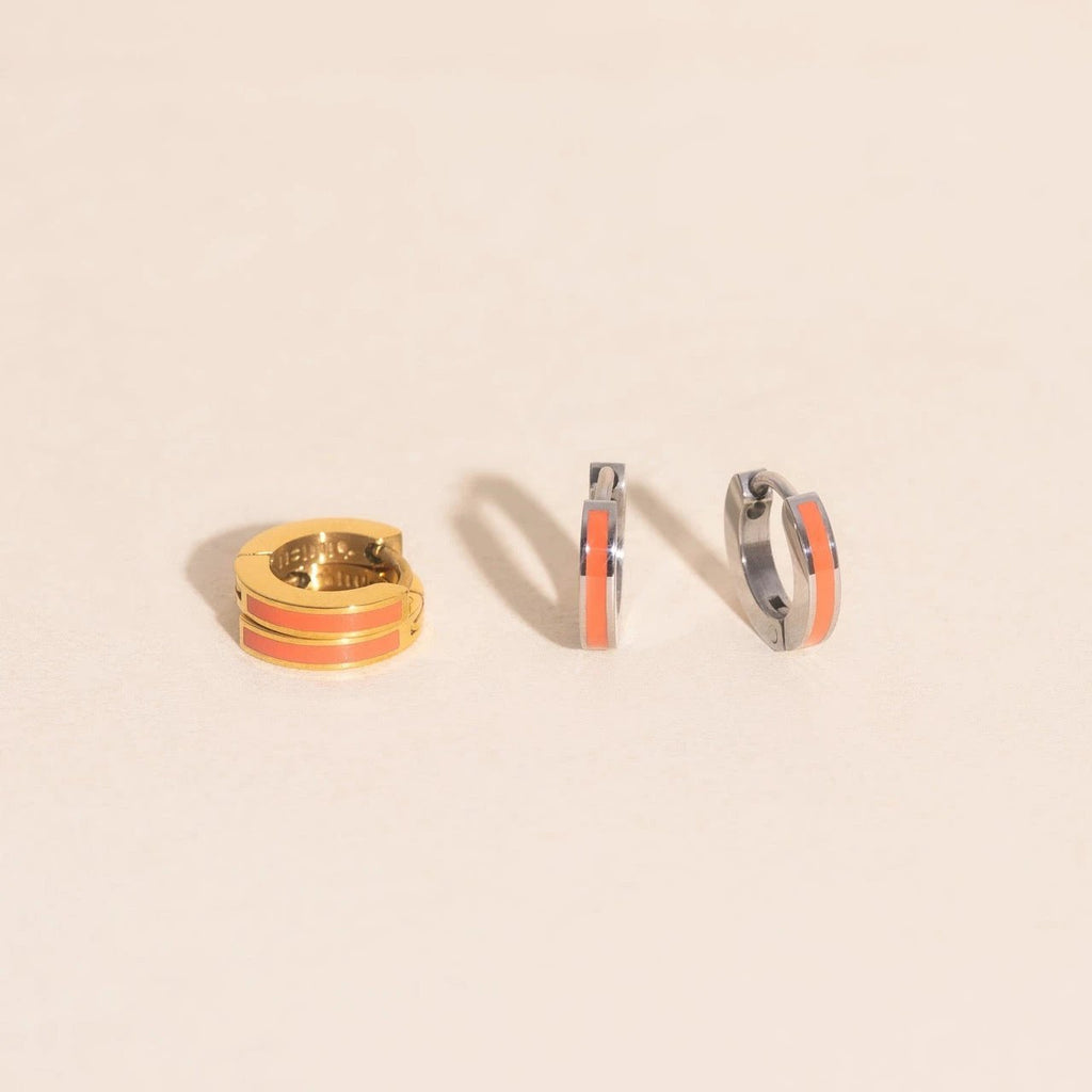 Color Tiny Huggie Hoop Earrings by Oh Clementine