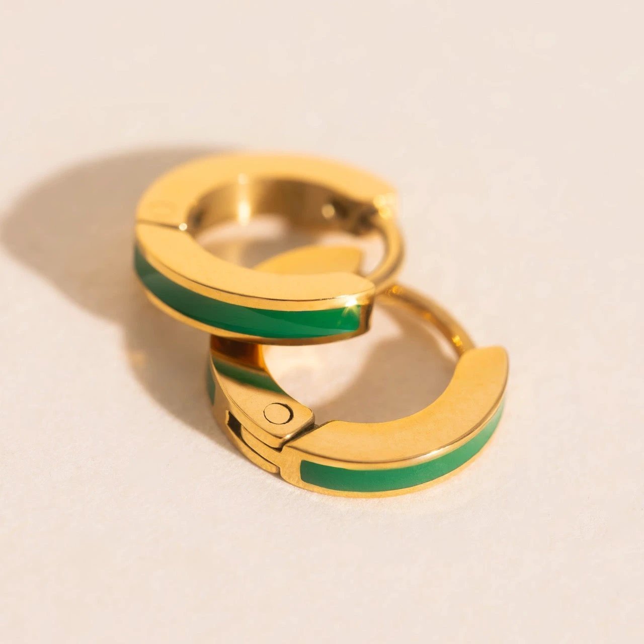 Color Tiny Huggie Hoop Earrings by Oh Clementine