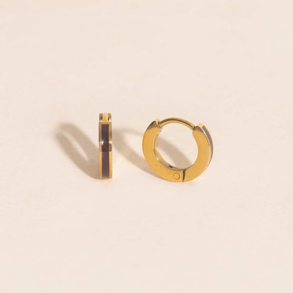 Color Tiny Huggie Hoop Earrings by Oh Clementine