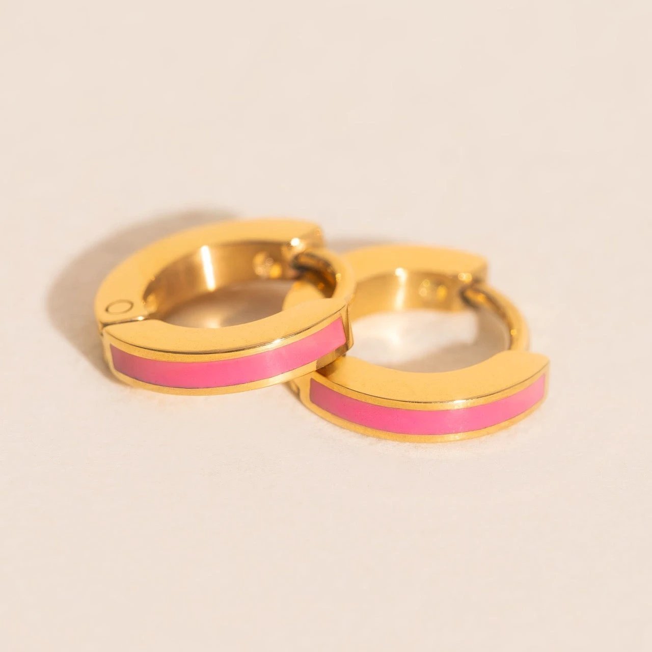 Color Tiny Huggie Hoop Earrings by Oh Clementine