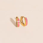 Color Tiny Huggie Hoop Earrings by Oh Clementine