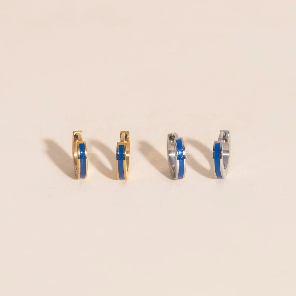Color Tiny Huggie Hoop Earrings by Oh Clementine