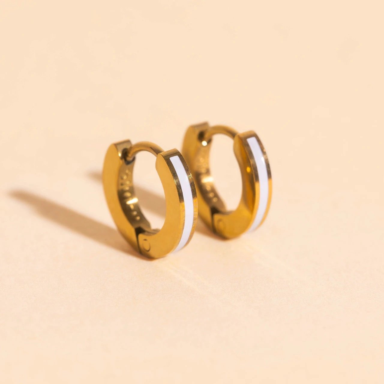 Color Tiny Huggie Hoop Earrings by Oh Clementine