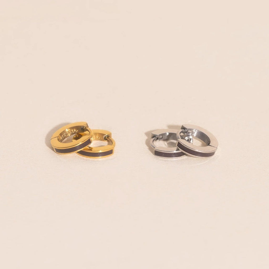 Color Tiny Huggie Hoop Earrings by Oh Clementine