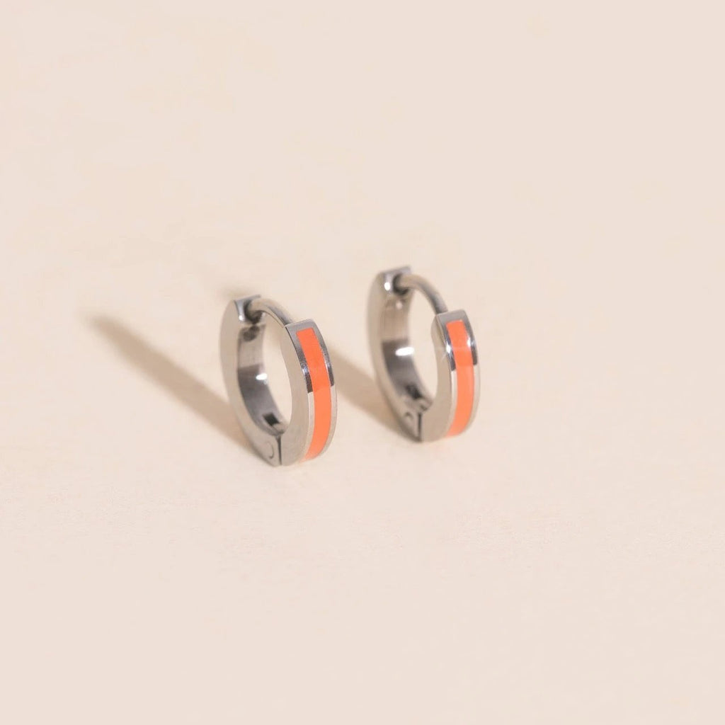 Color Tiny Huggie Hoop Earrings by Oh Clementine