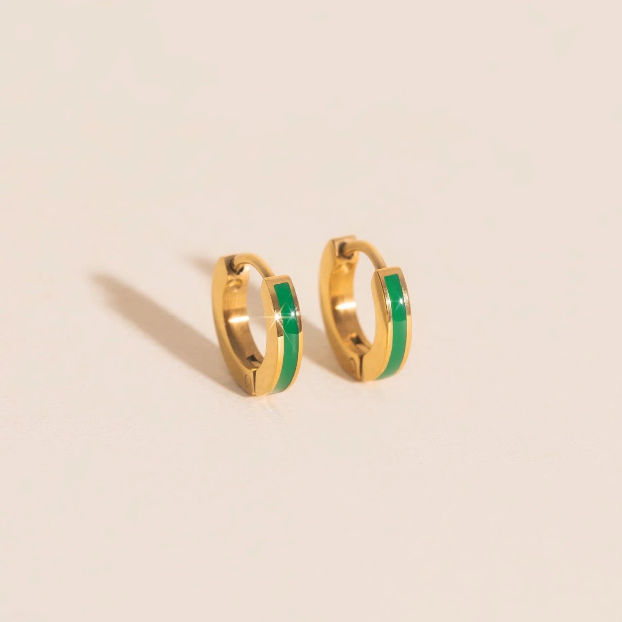 Color Tiny Huggie Hoop Earrings by Oh Clementine